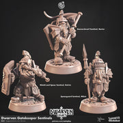 Dwarf Paladin Miniature - resin tabletop miniature front view