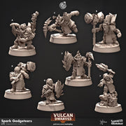 Dwarf Artificer & Fighter Miniature - resin tabletop miniature front view