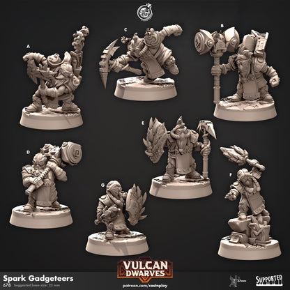 Dwarf Artificer & Fighter Miniature