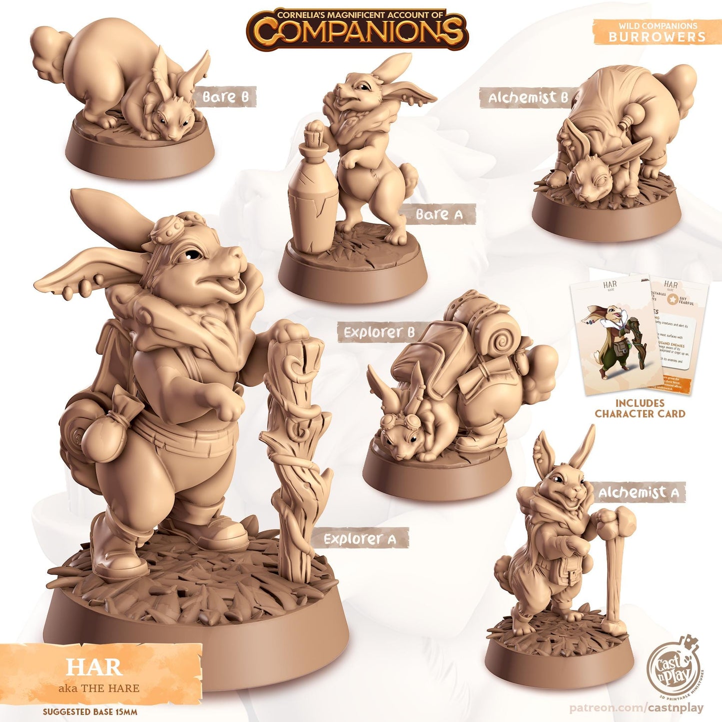 Hare Rabbit Animal Companion Miniature