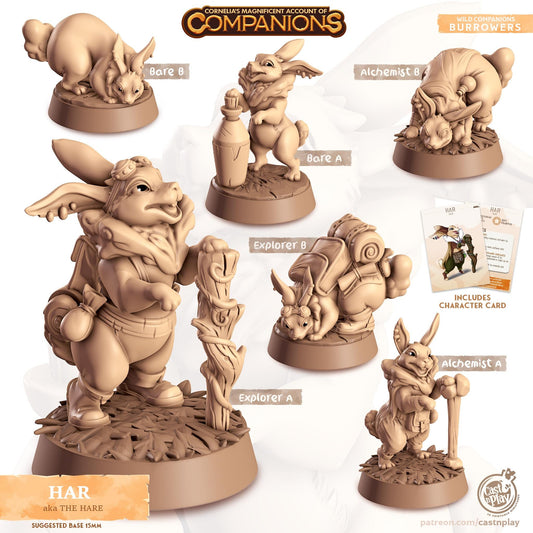 Hare Rabbit Animal Companion Miniature