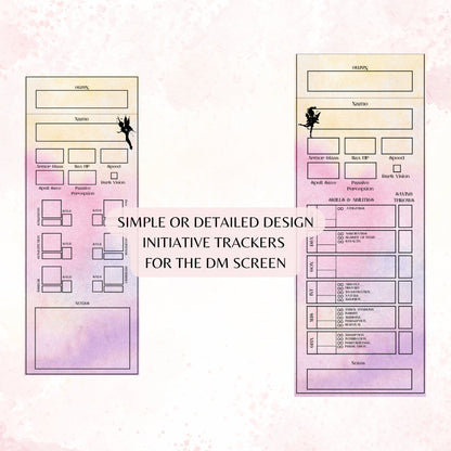 Fillable Initiative Tracker Cards - Alternate view 2