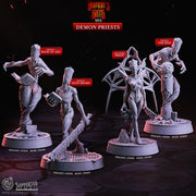 Demon Priest Miniature - resin tabletop miniature front view