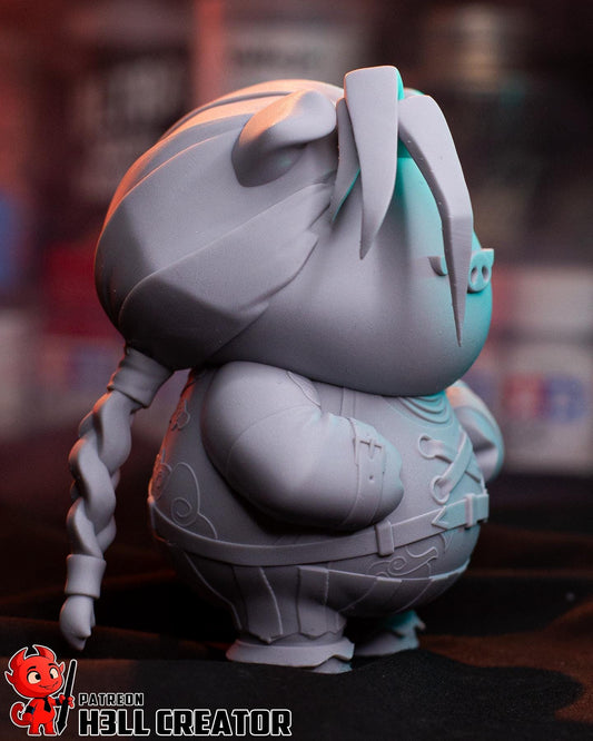 Jinx Chibi Resin Miniature Figurine I Game Character I Powder Arcane League of Legends I Gift for Him Her I Birthday Gift I Anime