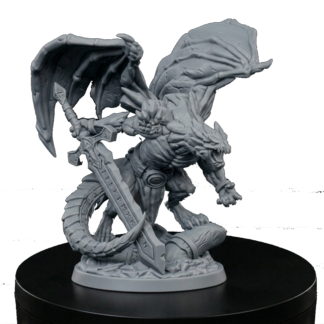Stone Dragon miniature by Late Night Miniatures