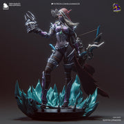 Sylvanas Windrunner Figure - World of Warcraft - resin tabletop miniature front view
