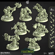 Grung Barbarian Miniature - resin tabletop miniature front view