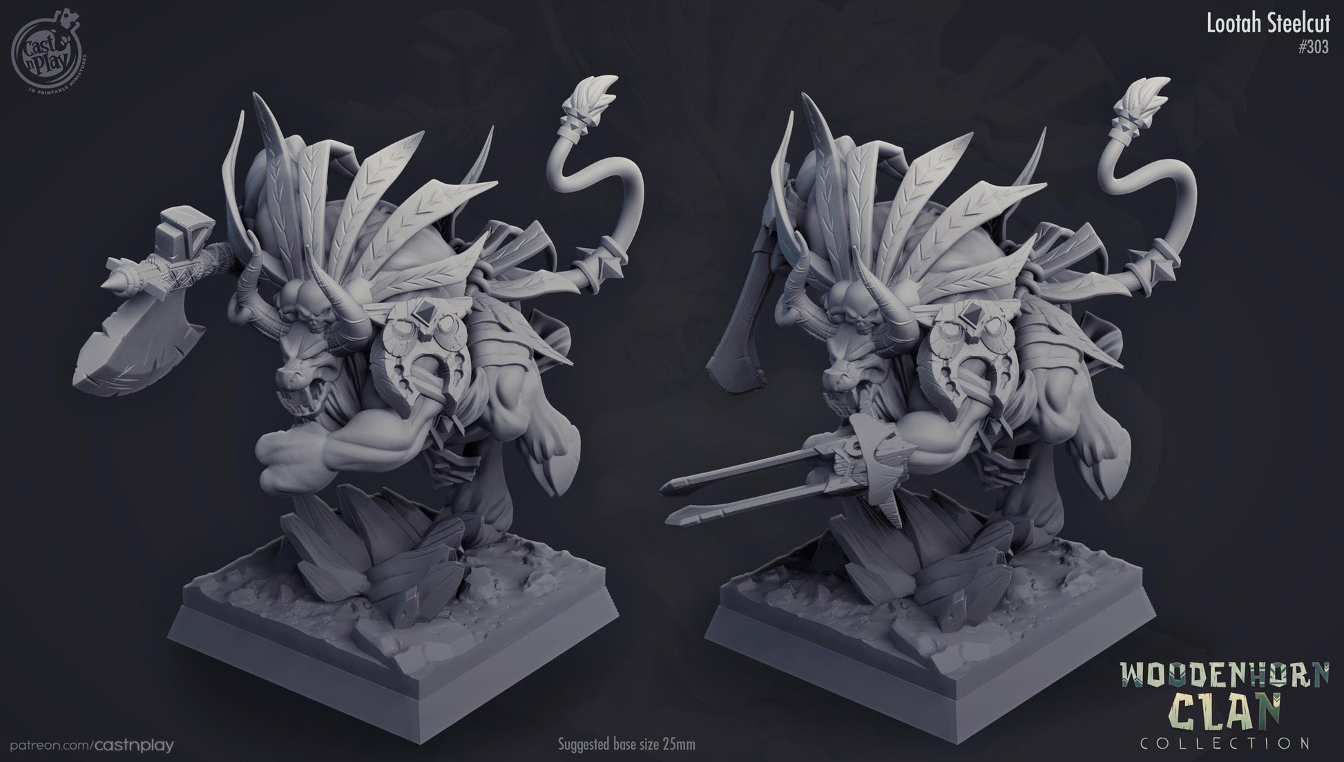 Minotaur Fighter Miniature