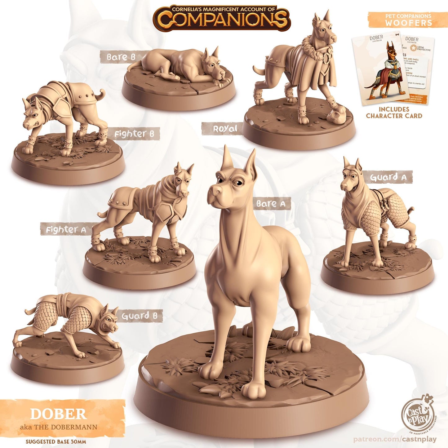 Dobermann Dog Animal Companion Miniature