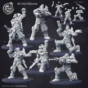Orc Demon Hunter Miniature - resin tabletop miniature front view