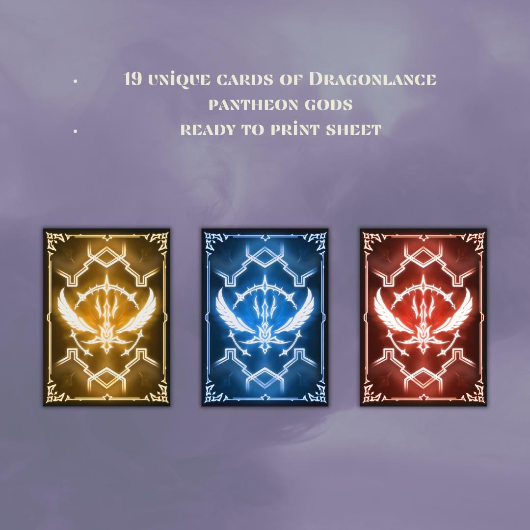 Dragonlance Pantheon Cards - Alternate view 2