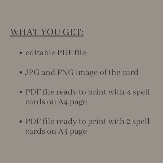 Fillable Spell Cards - Alternate view 2