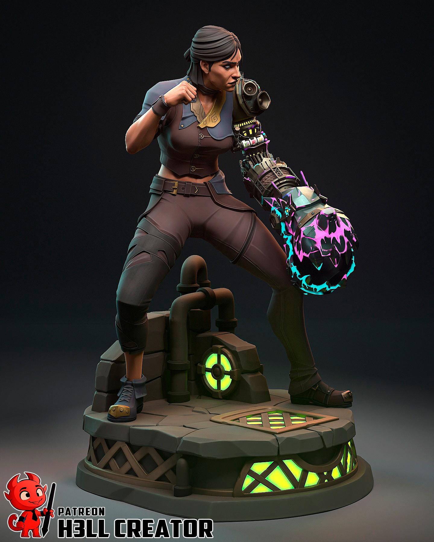 Sevika Resin Miniature Figurine I Game Character I League of Legends Arcane I Gift for Him Her I Birthday Gift I Anime