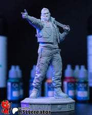 Jackie Welles Figure - Cyberpunk 2077 - resin tabletop miniature front view