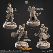 Rogue - Thief Townsfolk Miniature Set - resin tabletop miniature front view
