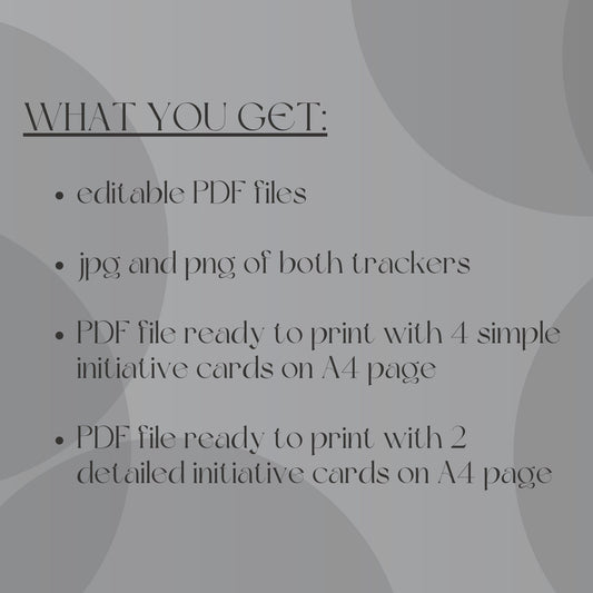 Fillable Initiative Tracker Cards - Alternate view 2