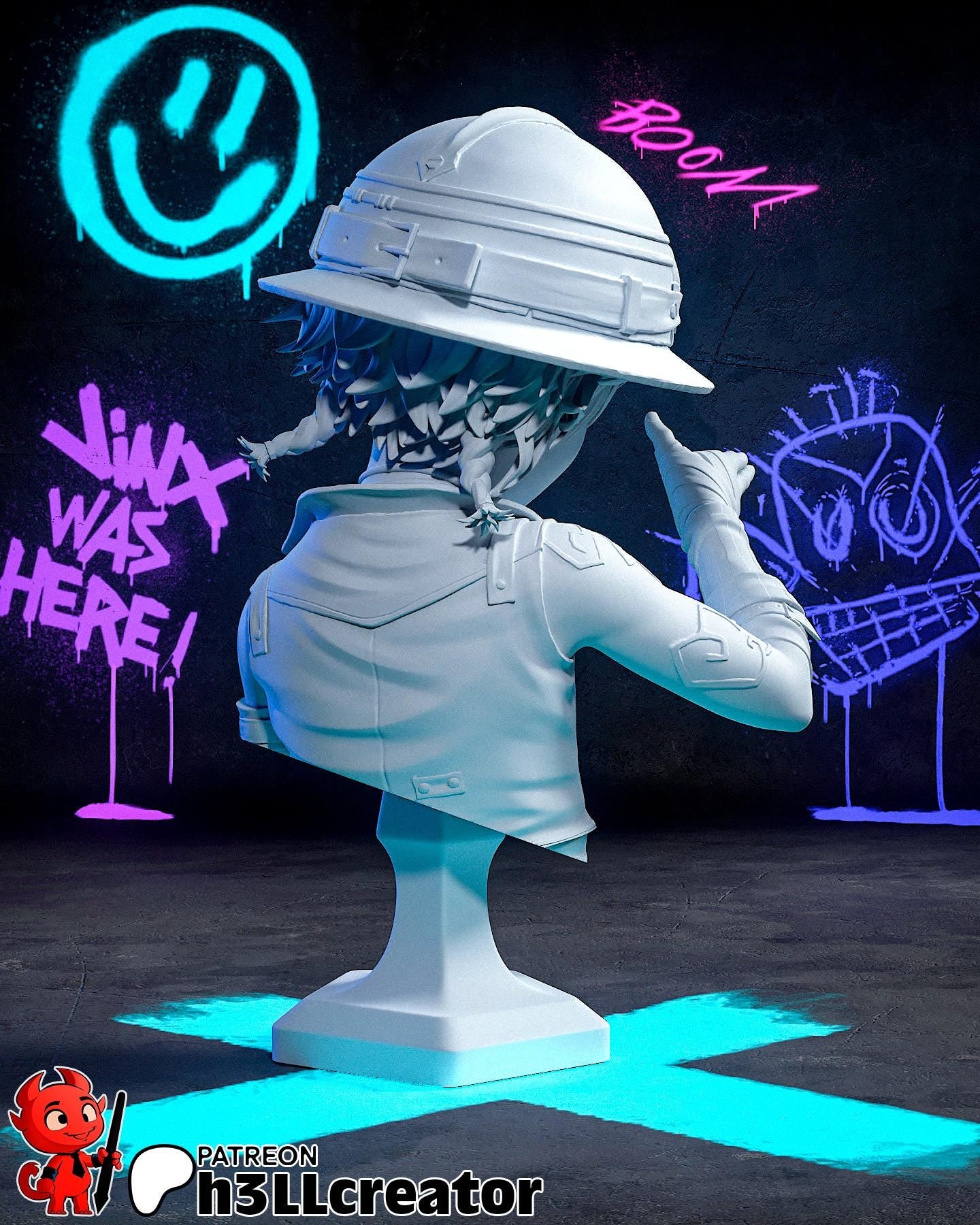 Isha Bust Resin Miniature Figurine Game Character LoL Arcane Gift for Him Her Birthday Gift Christmas Anime