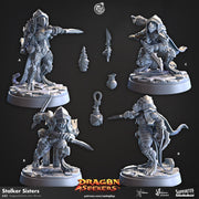 Dragonborn Rogue Miniature - resin tabletop miniature front view