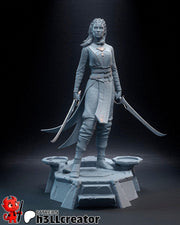 Jaheira Figure - Baldur's Gate 3 - resin tabletop miniature front view