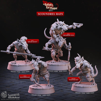 Ratfolk Ranger Miniature - Alternate view 2