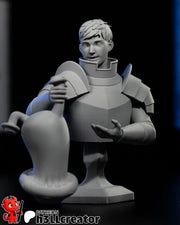 Laios Touden Bust - Delicious in Dungeon - resin tabletop miniature front view