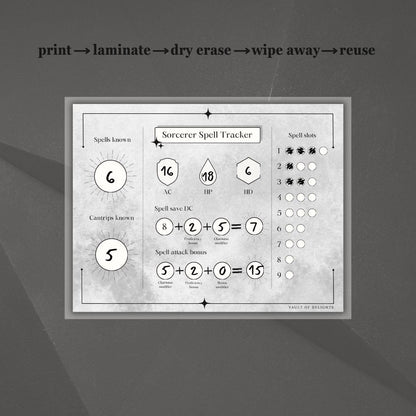 Printable Spell Slot Trackers - Alternate view 3