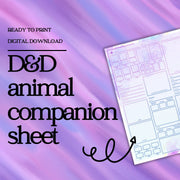Animal Companion Sheet - resin tabletop miniature front view