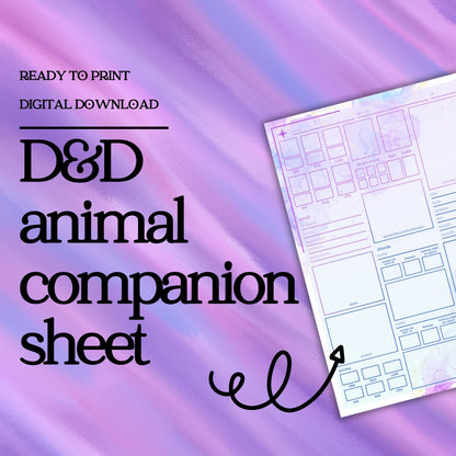 Animal Companion Sheet