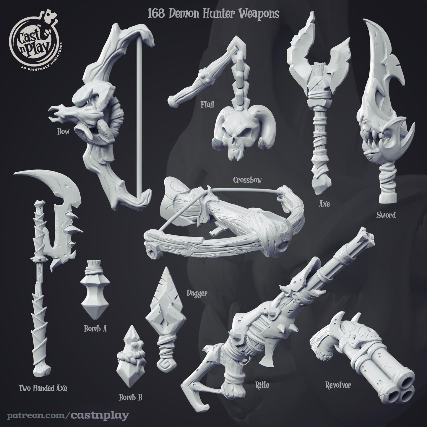 Demon Hunters Collection Weapons Set Terrain