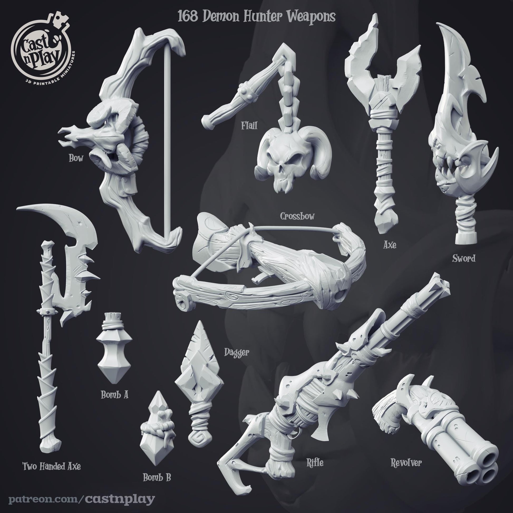 Demon Hunters Collection Weapons Set Terrain