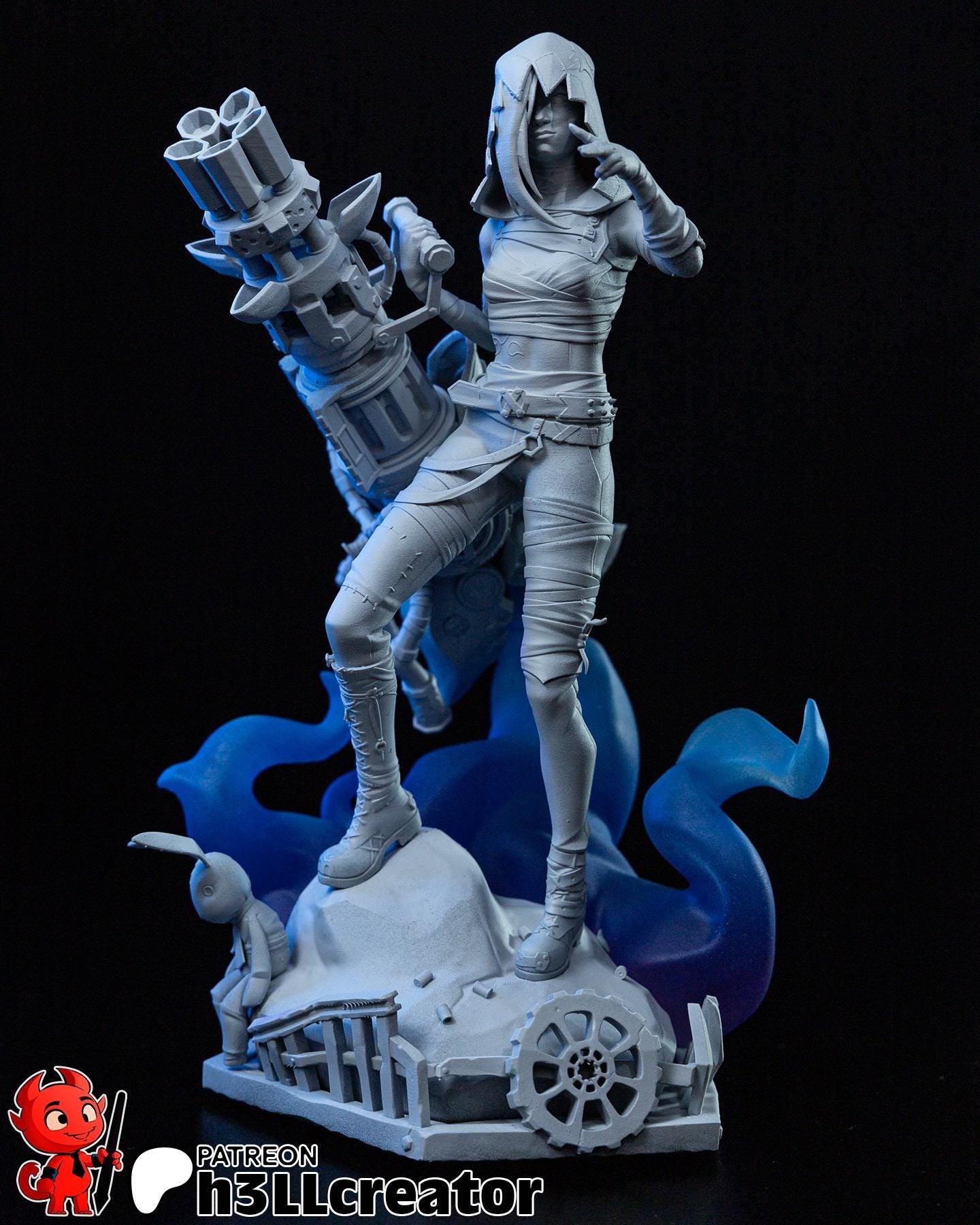 Jinx Resin Miniature Figurine Game Character Game Character Arcane LoL Gift for Him Her Birthday Gift Christmas I Anime