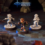 Halfling Rogue Miniature - resin tabletop miniature front view