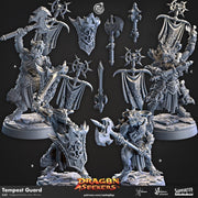 Dragonborn Paladin Miniature - resin tabletop miniature front view
