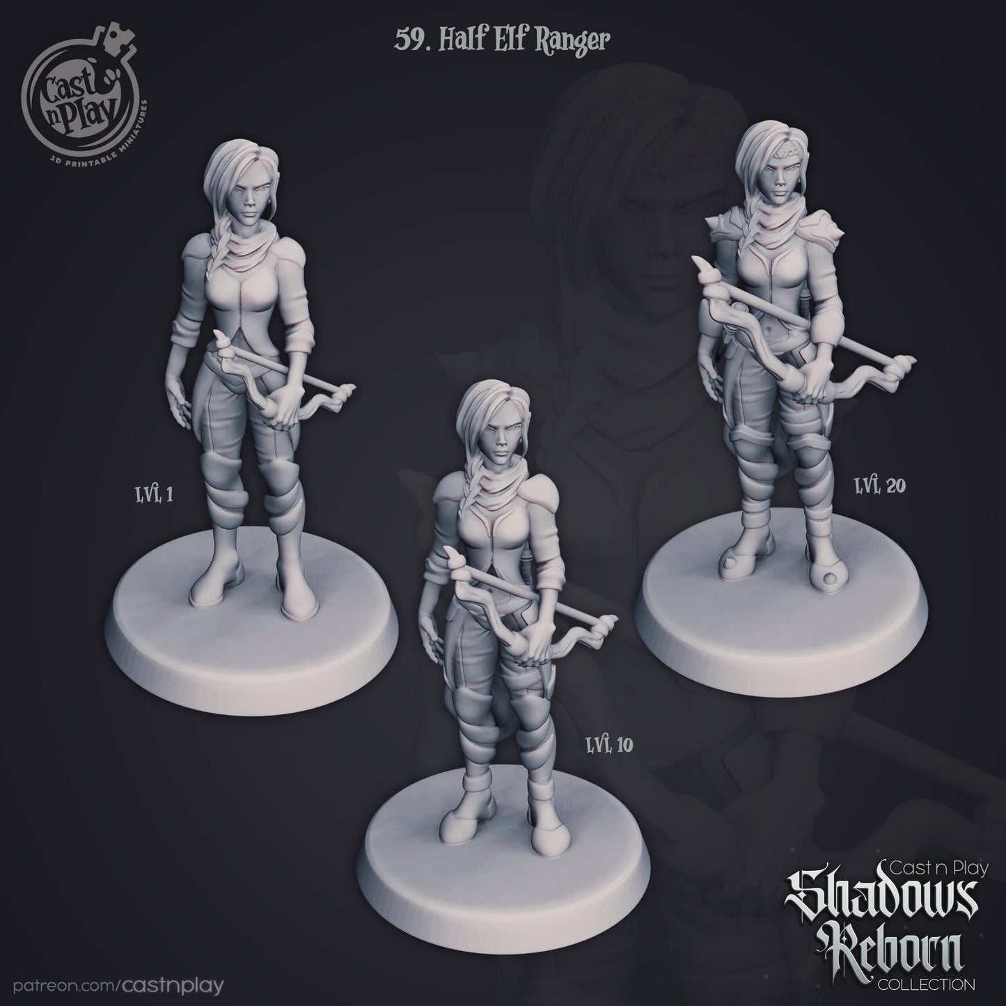 Half Elf Ranger Miniature