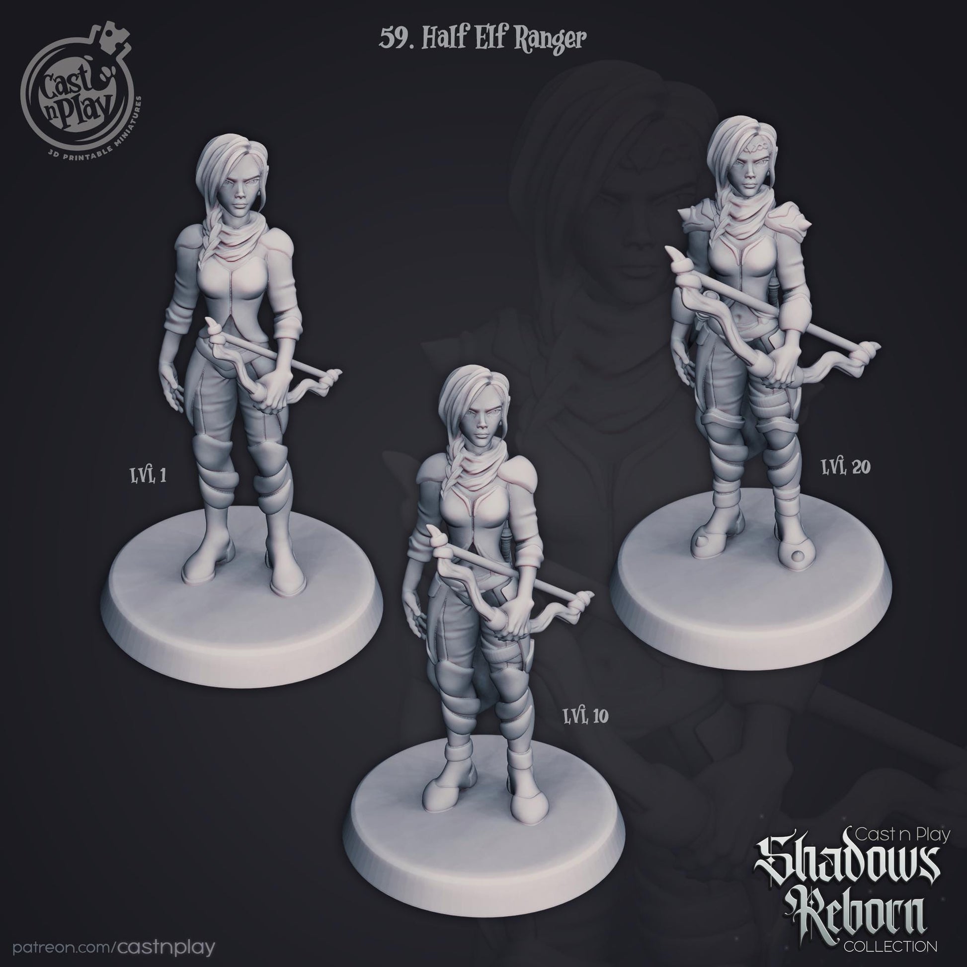 Half Elf Ranger Miniature