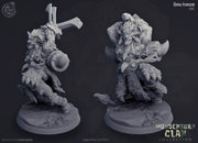 Minotaur Fighter Miniature - resin tabletop miniature front view