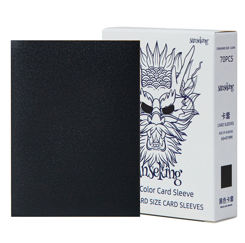 Sanseking White Dragon Tournament Sleeves - Standard Size (70) - Black - official Sanseking product image
