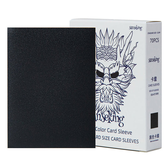 Sanseking White Dragon Tournament Sleeves - Standard Size (70) - Black - official Sanseking product image