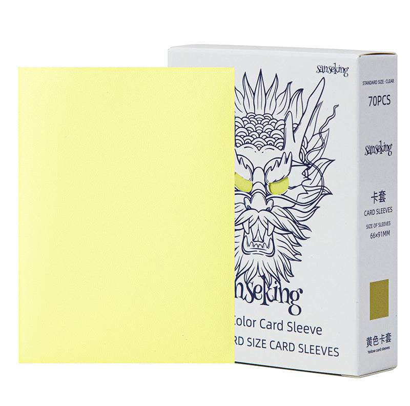 Sanseking White Dragon Tournament Sleeves - Standard Size (70) - Yellow - official Sanseking product image