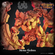 Stone Golem Miniature - resin tabletop miniature front view