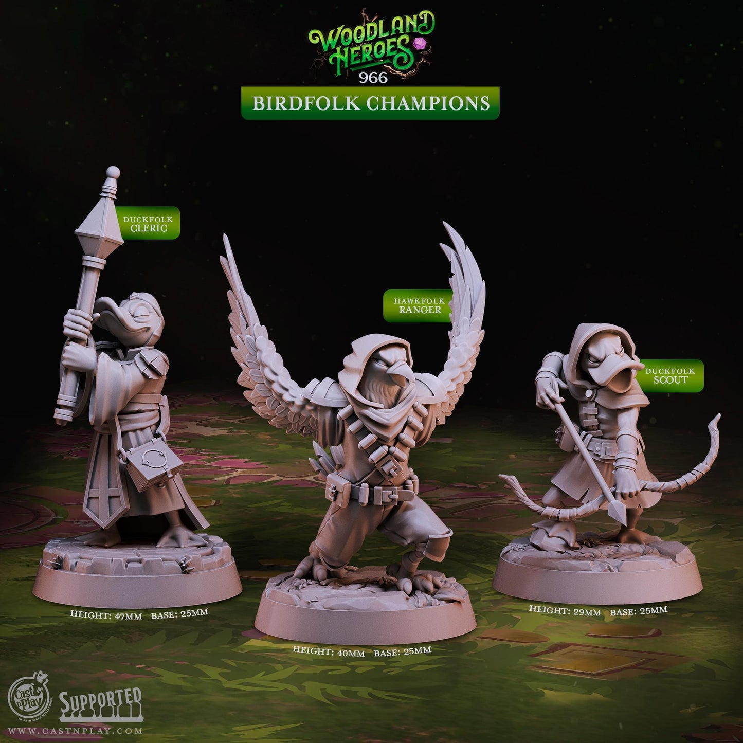 Aarakocra Ranger Miniature - Alternate view 2