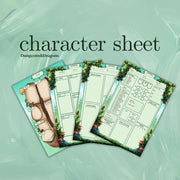 Character Sheet - digital download preview