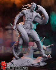 Big Boss Metal Gear Solid Snake Figure - resin tabletop miniature front view