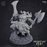 Minotaur Fighter Miniature - resin tabletop miniature front view