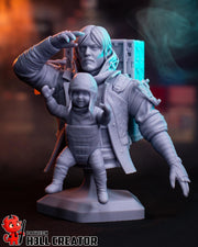 Sam Porter Bridges Death Stranding 2 Bust - resin tabletop miniature front view