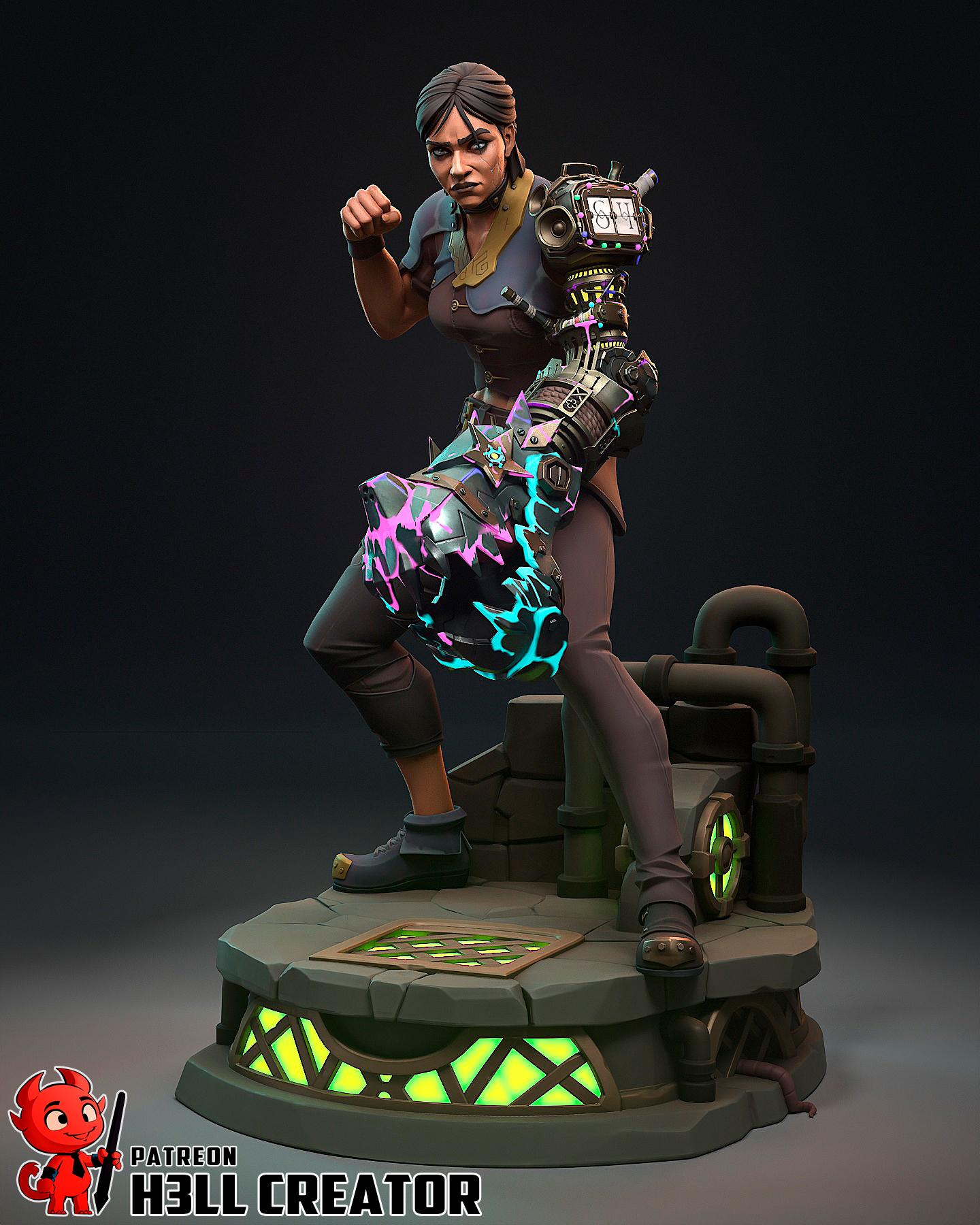 Sevika Resin Miniature Figurine I Game Character I League of Legends Arcane I Gift for Him Her I Birthday Gift I Anime
