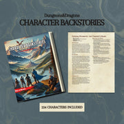 Character Backstories - digital download preview