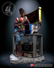 Panam Palmer Figure - Cyberpunk 2077 - resin tabletop miniature front view