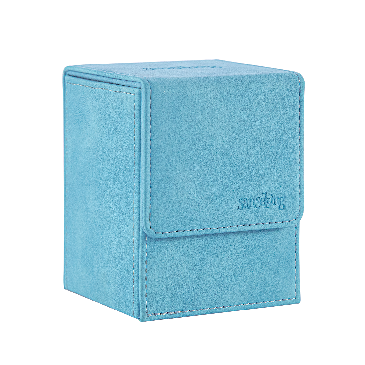 Sanseking Vertical PU Leather Deck Box 100+ - Sky Blue - official Sanseking product image