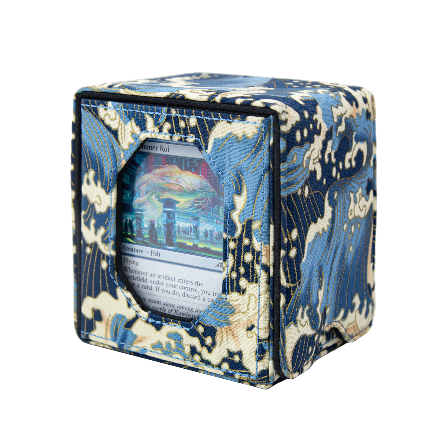 Sanseking Brocade Commander Deck Box 130+ - Song of the Azure Tides - official Sanseking product image